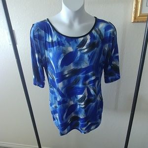 Cold Shoulder Blue Top Size 1X